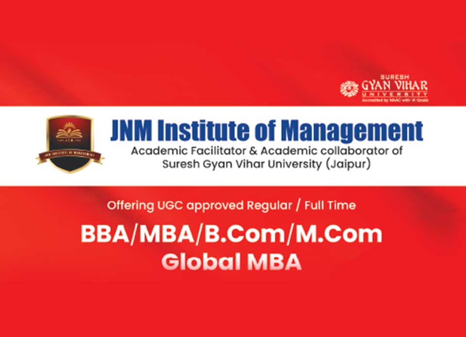 In Academic Collaboration between JNM Institute of Management  & Suresh Gyan Vihar University